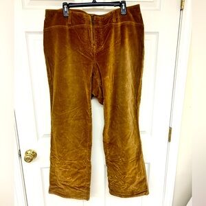 Venezia Velour Front Zip Up Bootleg Pants Size 20